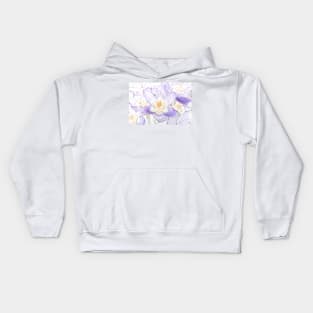 Crocus sieberi subsp. sublimis  Three-coloured Sieber's crocus Photo with artistic filter applied Kids Hoodie